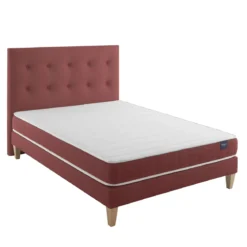 Ensemble matelas couchage latex, sommier, pieds et tête de lit Crépuscule 400 - SOMEO
