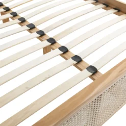 Ensemble matelas ferme mousse Tranquillité 2.0 + Lit adulte cannage bois naturel - LT17018