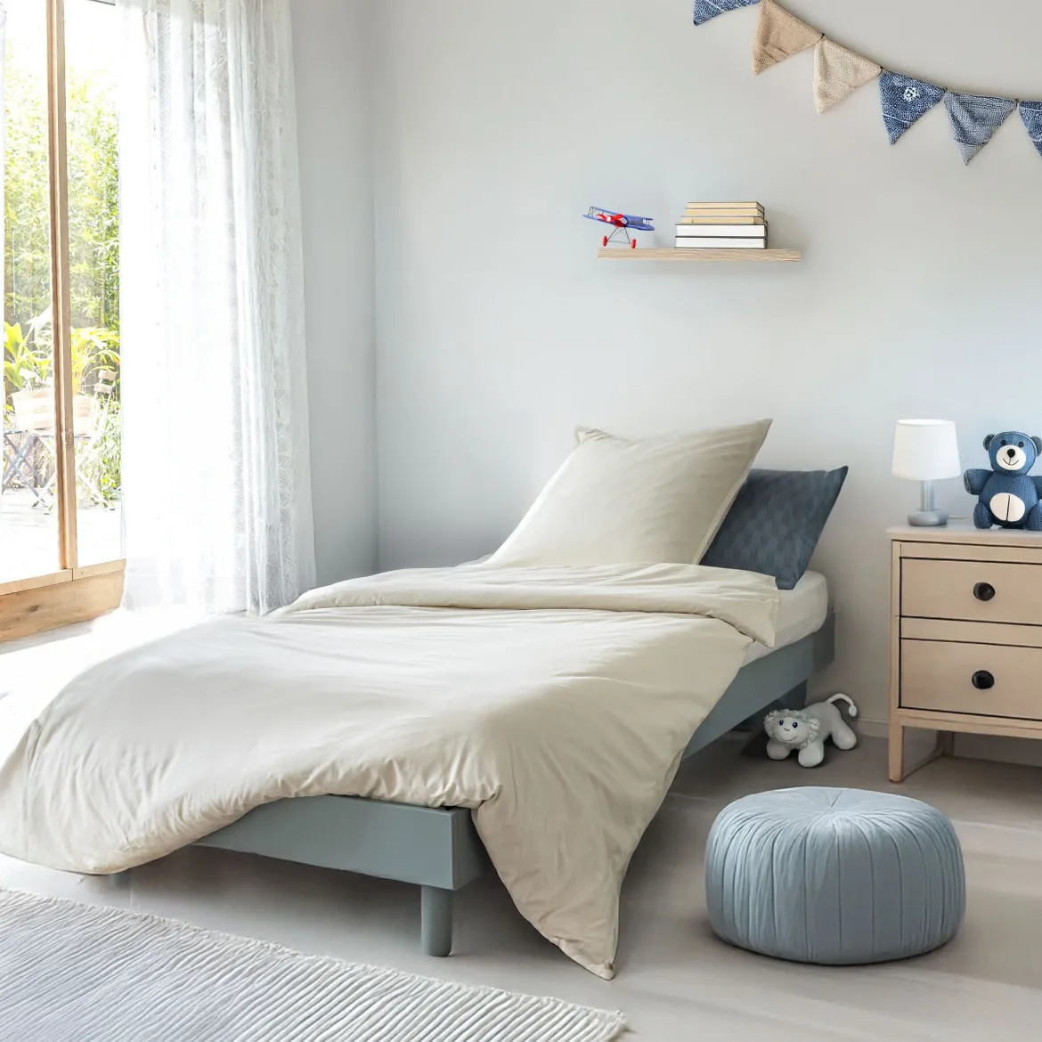 Ensemble matelas ferme mousse Tranquillité 2.0 + Sommier kit enfant en bois massif