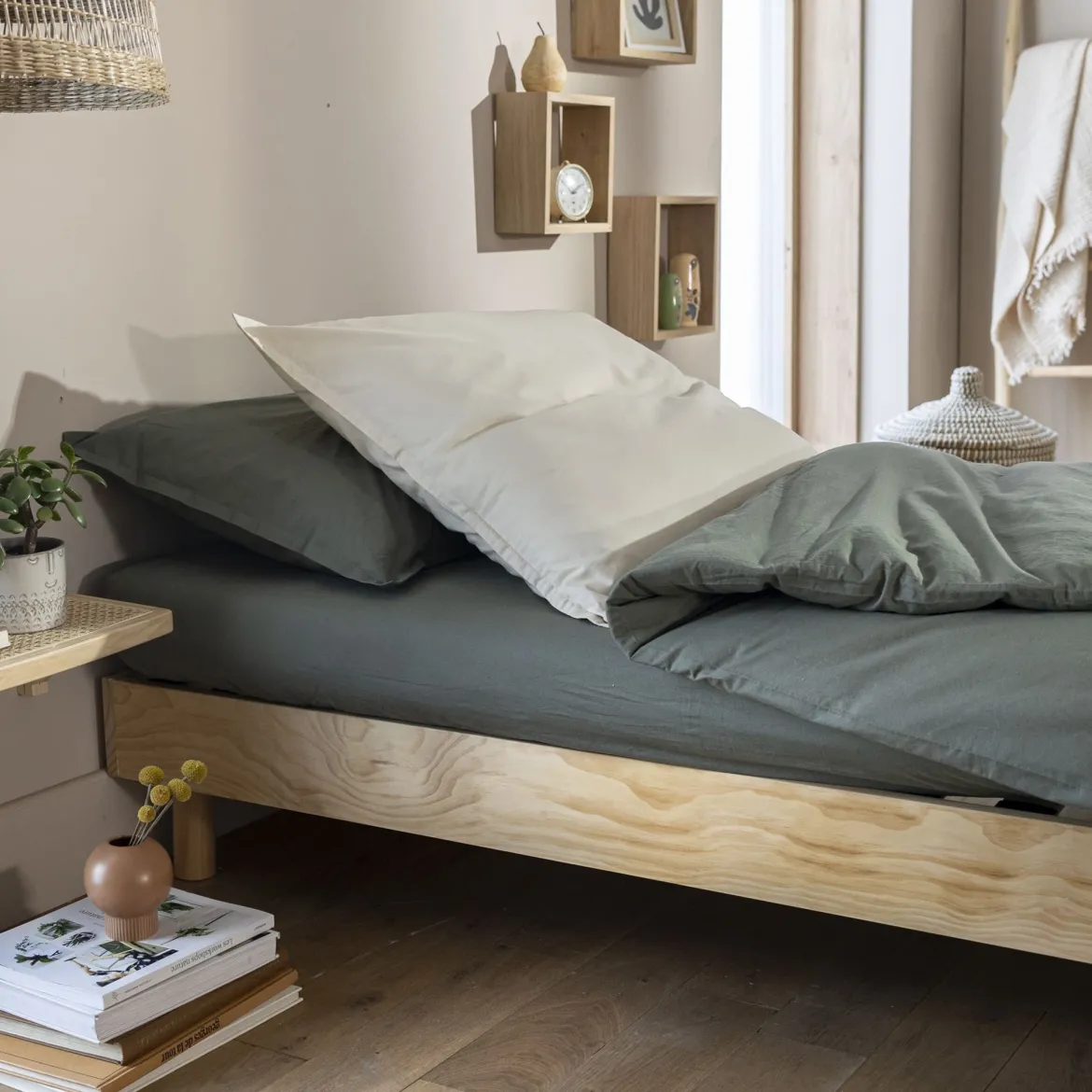 Ensemble matelas ferme mousse Tranquillité 2.0 + Sommier kit enfant en bois massif