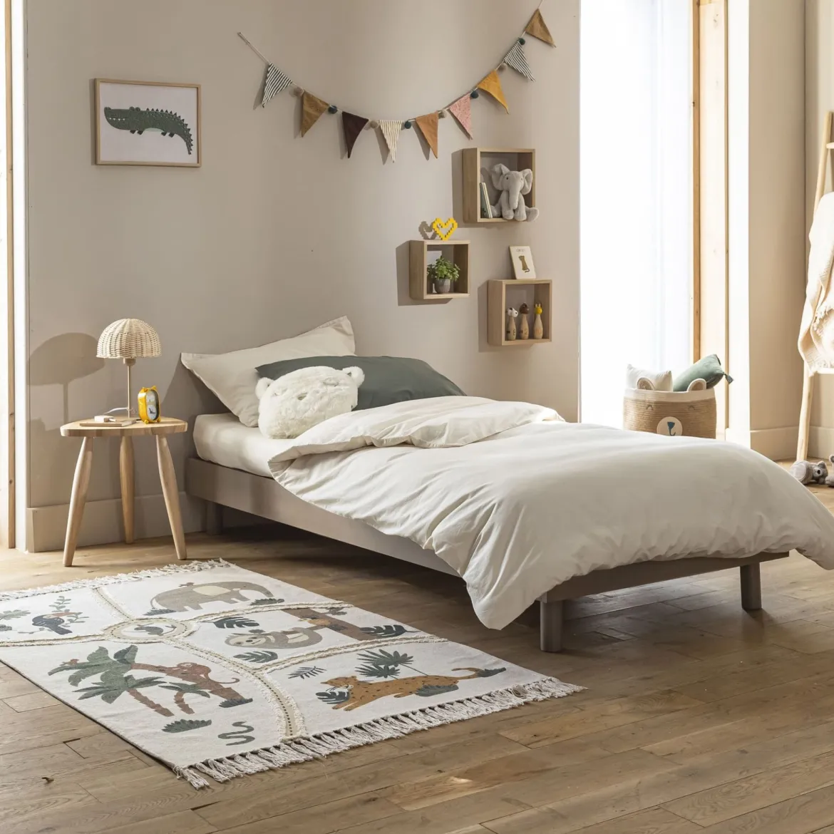 Ensemble matelas ferme mousse Tranquillité 2.0 + Sommier kit enfant en bois massif