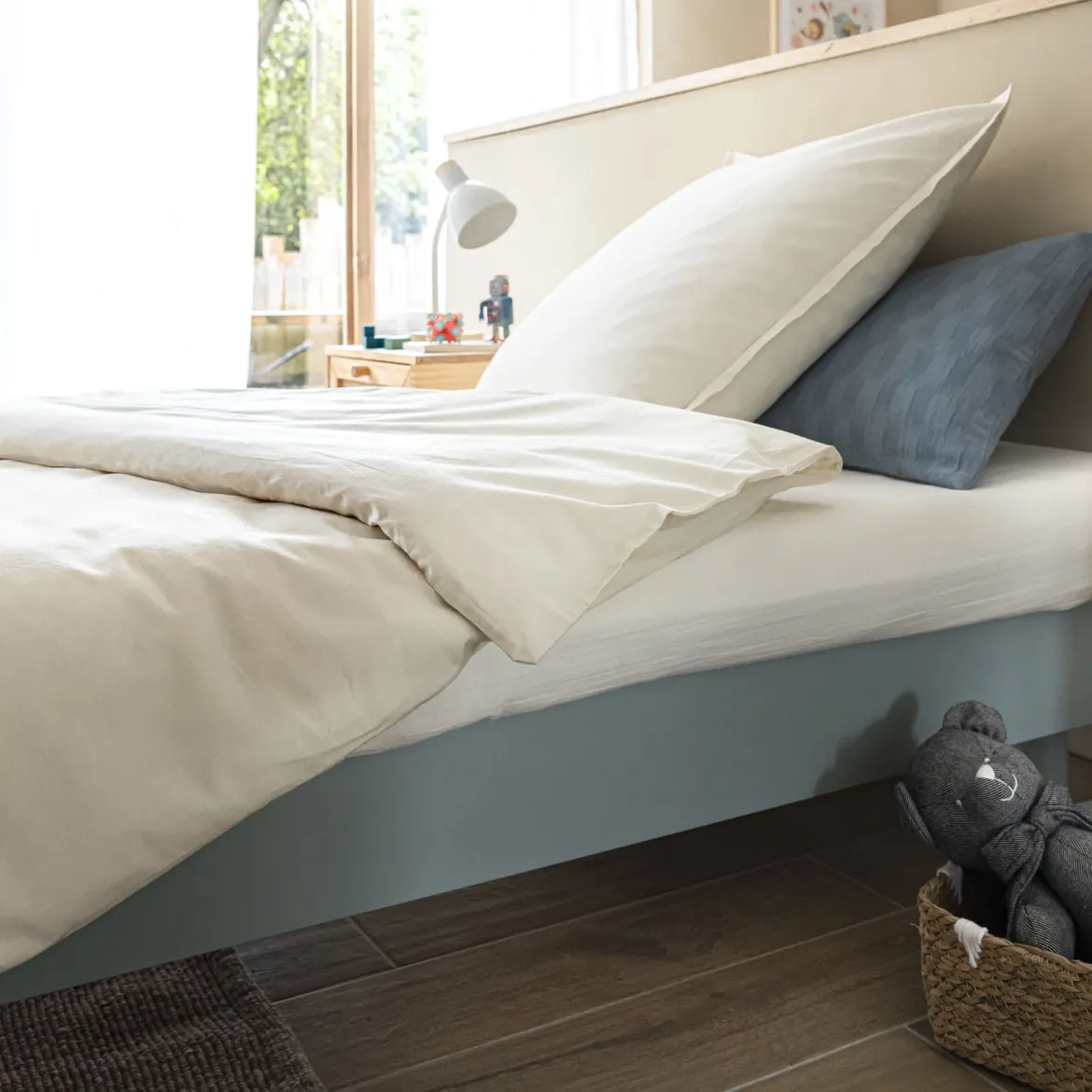 Ensemble matelas ferme mousse Tranquillité 2.0 + Sommier kit enfant en bois massif