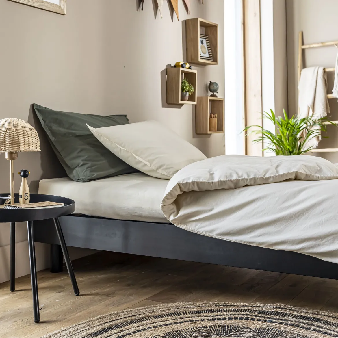 Ensemble matelas ferme mousse Tranquillité 2.0 + Sommier kit enfant en bois massif