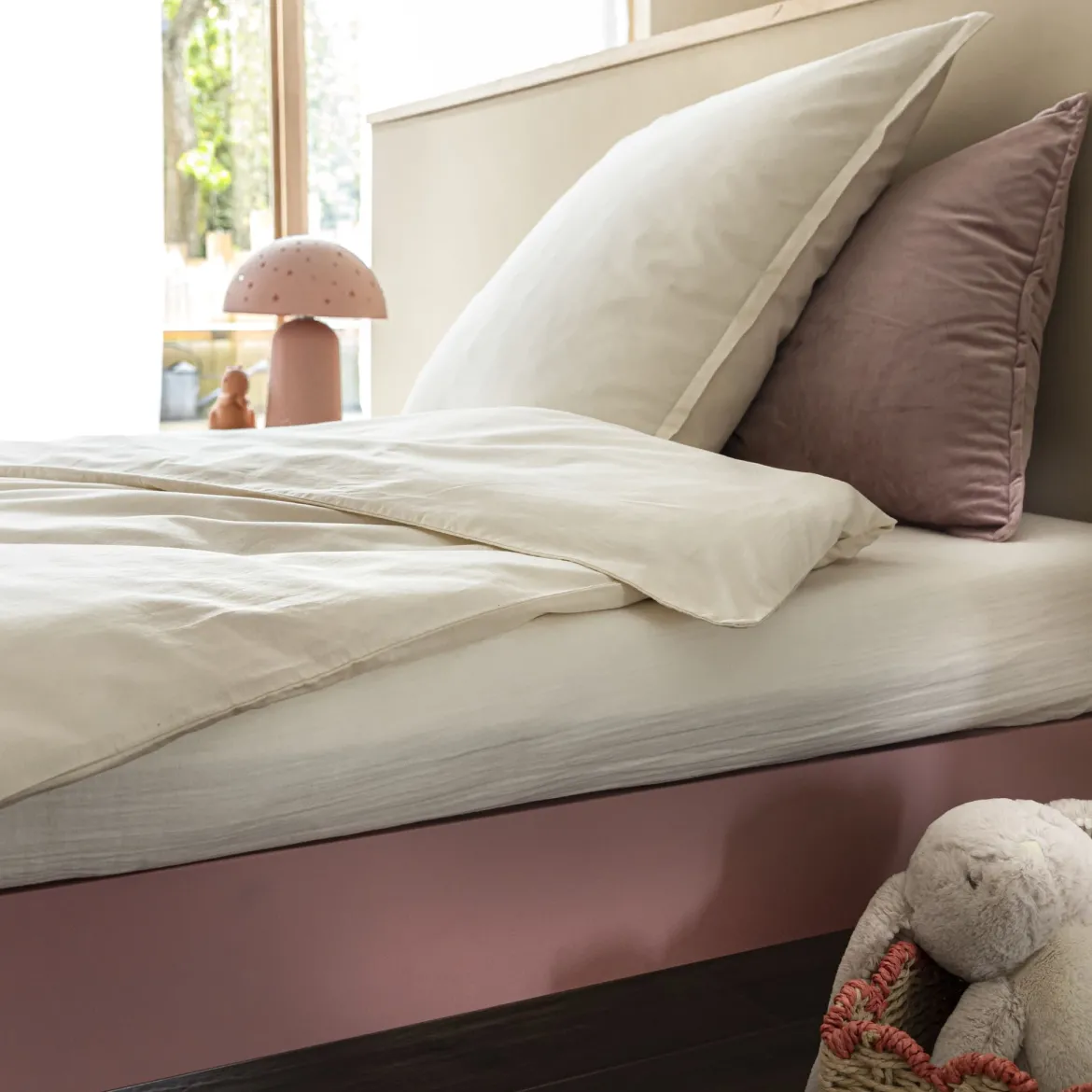 Ensemble matelas ferme mousse Tranquillité 2.0 + Sommier kit enfant en bois massif