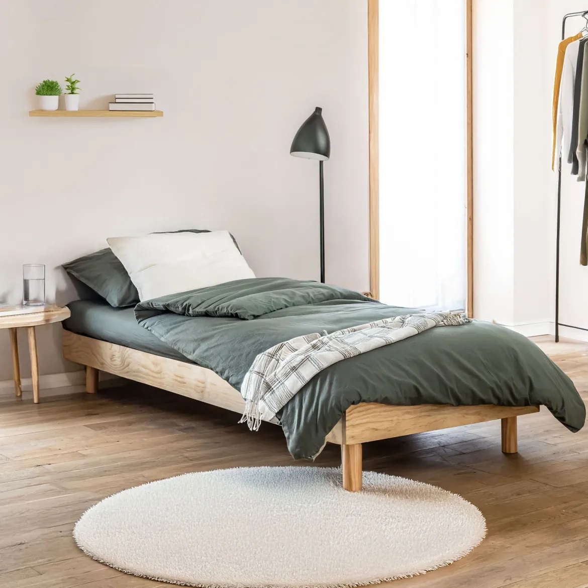 Ensemble matelas ferme mousse Tranquillité 2.0 + Sommier kit enfant en bois massif