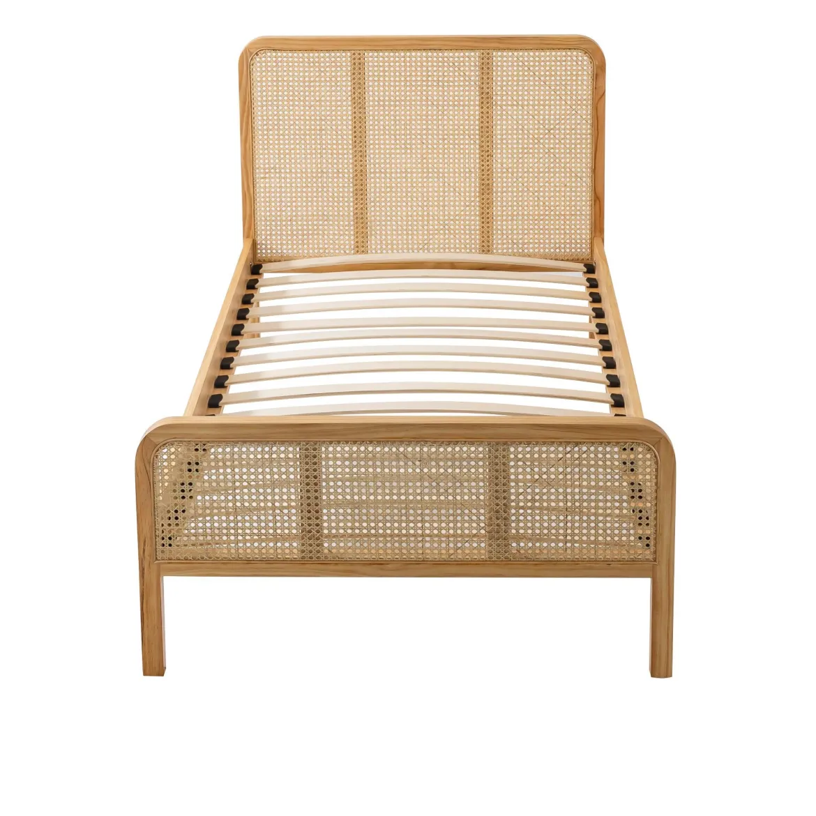 Ensemble matelas ferme mousse Tranquillité 2.0 + Lit enfant cannage bois naturel - LT17018