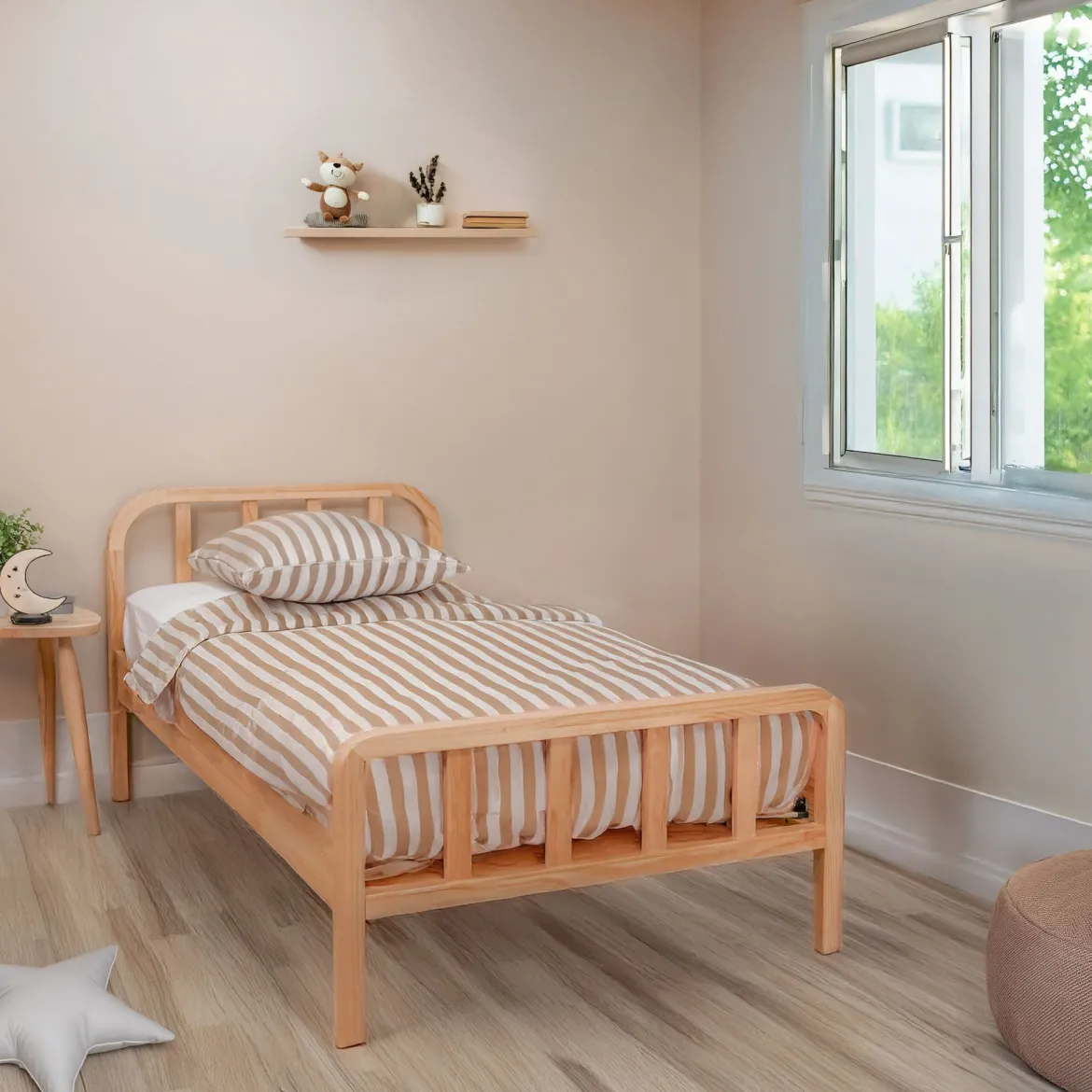 Ensemble matelas ferme mousse Tranquillité 2.0 + Lit enfant en pin massif - LT17019