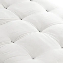 Ensemble matelas futon en coton et structure en bois massif noir
