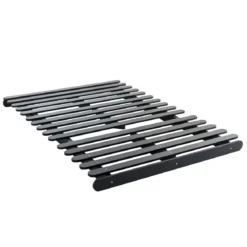 Ensemble matelas futon en coton et structure en bois massif noir