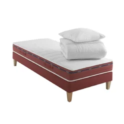 Ensemble matelas 100% latex, sommier, pieds, couette et oreiller Crépuscule 500 - SOMEO