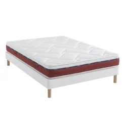 Ensemble matelas 100% latex, sommier Constellation et pieds Crépuscule 600 - SOMEO