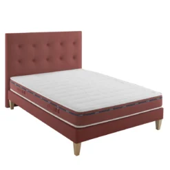 Ensemble matelas 100% latex, sommier, pieds et tête de lit Crépuscule 500 - SOMEO