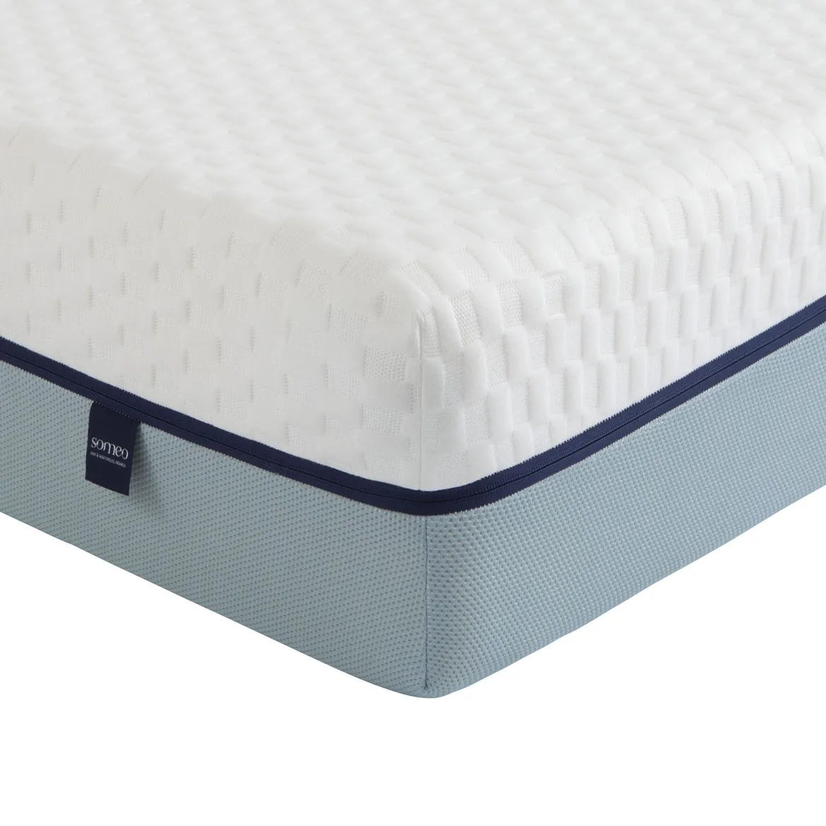 Ensemble matelas mémoire de forme, sommier, pieds, couette et oreiller Songe 600 - SOMEO