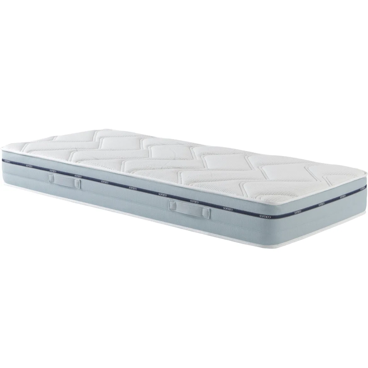Ensemble matelas mémoire de forme, sommier Lune et pieds Songe 500 - SOMEO