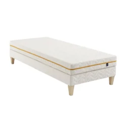 Ensemble matelas mousse recyclée, sommier et pieds Aube 400 - SOMEO