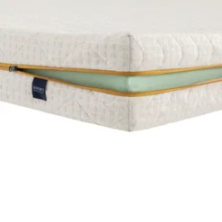 Ensemble matelas mousse recyclée, sommier, pieds, couette et oreiller Aube 400 - SOMEO
