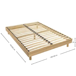 Ensemble matelas mousse + sommier bois massif