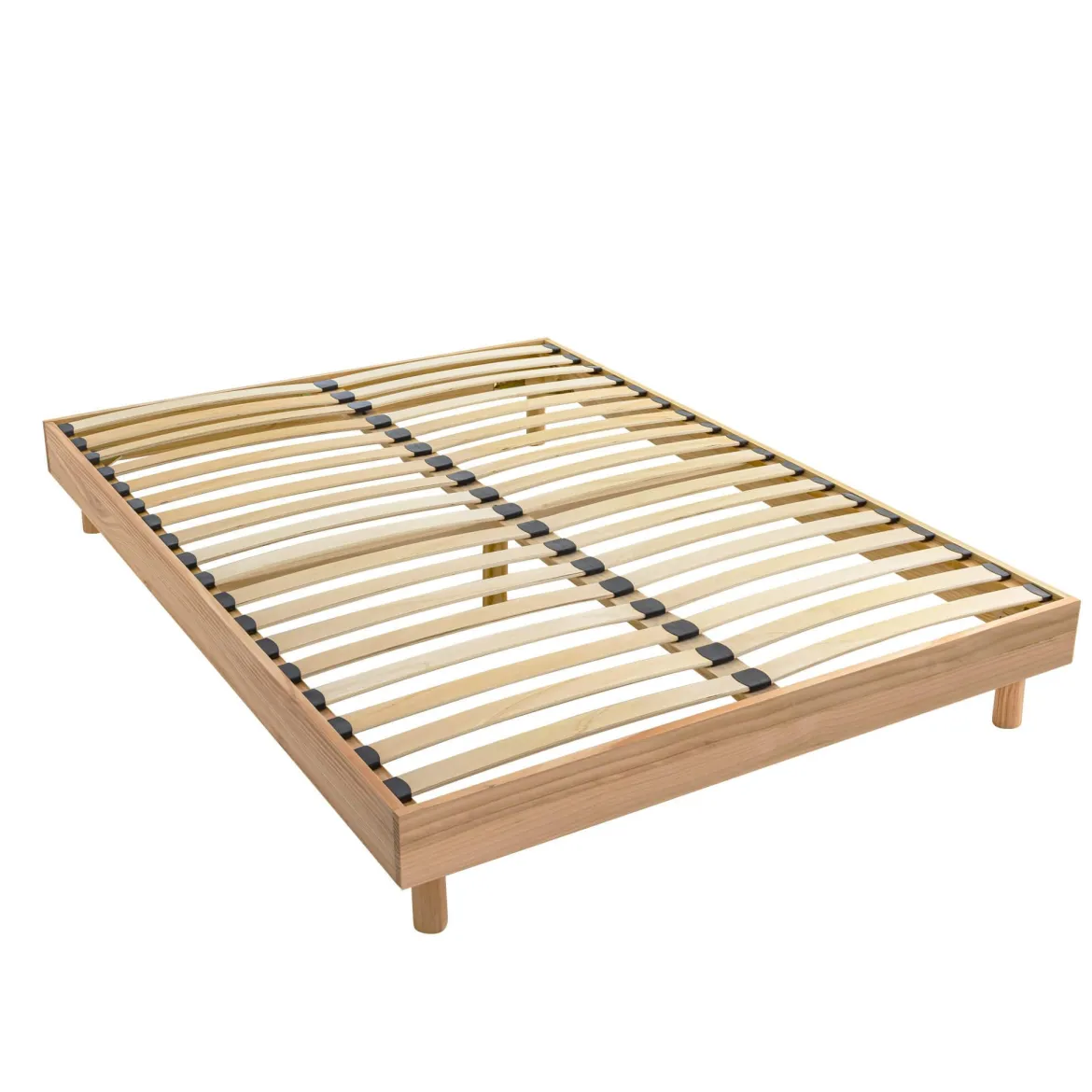 Ensemble matelas mousse + sommier bois massif