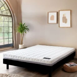 Ensemble matelas mousse + sommier bois massif