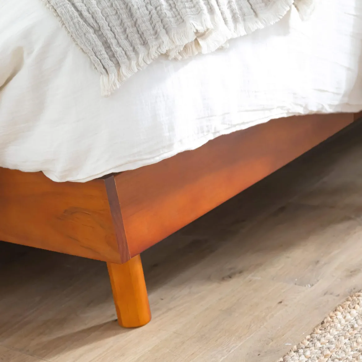 Ensemble matelas mousse + sommier bois massif