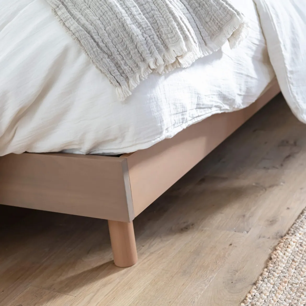 Ensemble matelas mousse + sommier bois massif