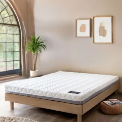 Ensemble matelas mousse + sommier bois massif