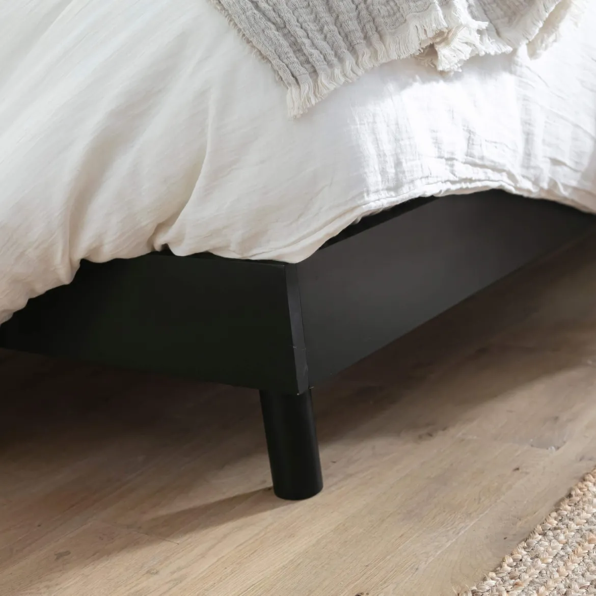 Ensemble matelas mousse + sommier bois massif