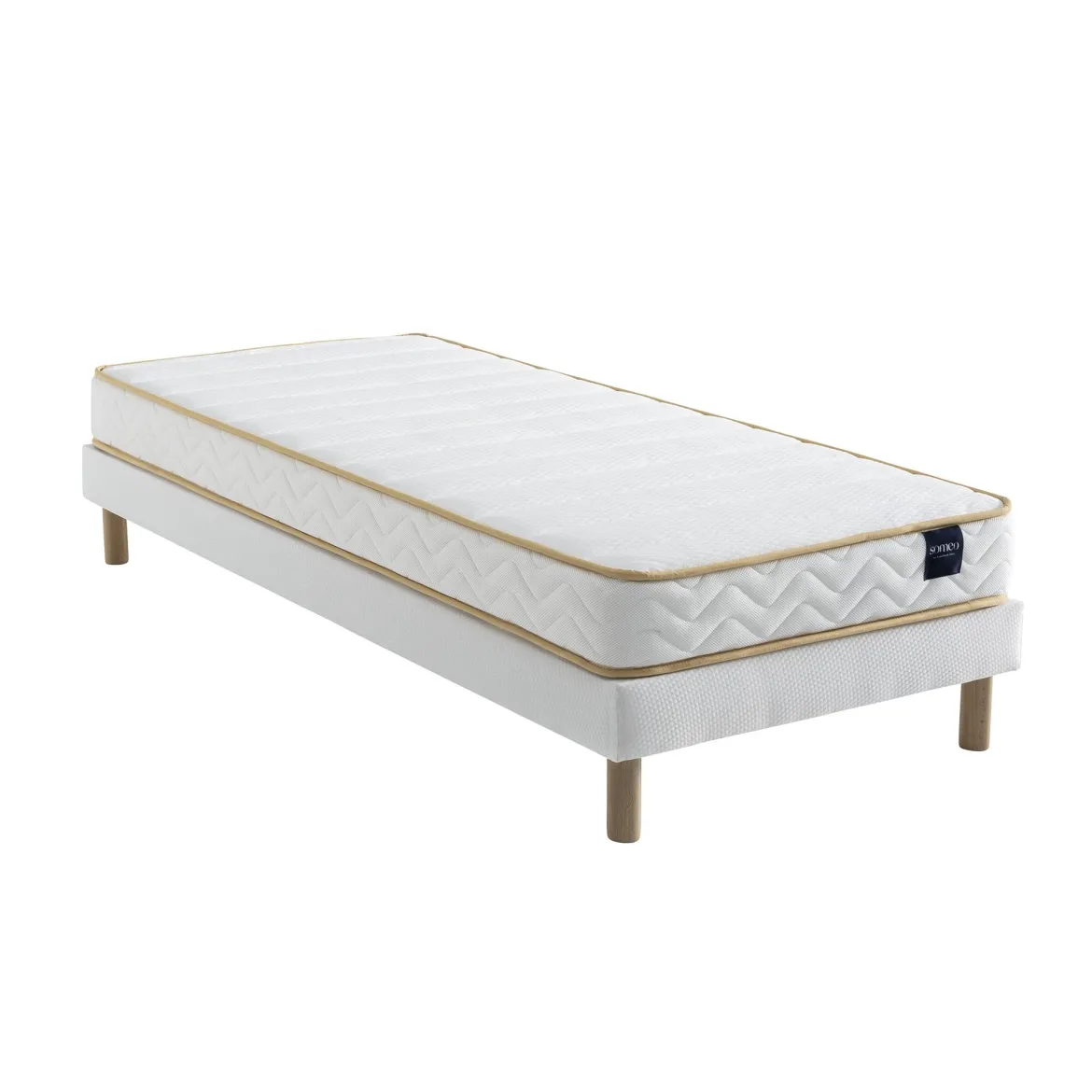 Ensemble matelas mousse, sommier Lune et pieds Aurore 300 - SOMEO