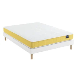 Ensemble matelas mousse, sommier Lune et pieds Aurore 400 - SOMEO