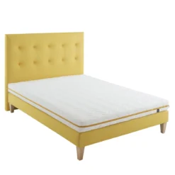 Ensemble matelas mousse, sommier, pieds et tête de lit Aurore 200 - SOMEO