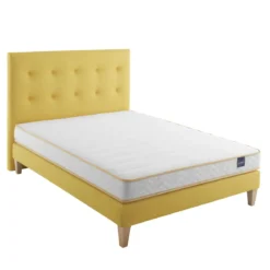 Ensemble matelas mousse, sommier, pieds et tête de lit Aurore 300 - SOMEO