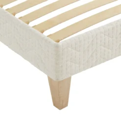 Ensemble matelas naturel latex naturel enfant, sommier et pieds Aube 200 - SOMEO