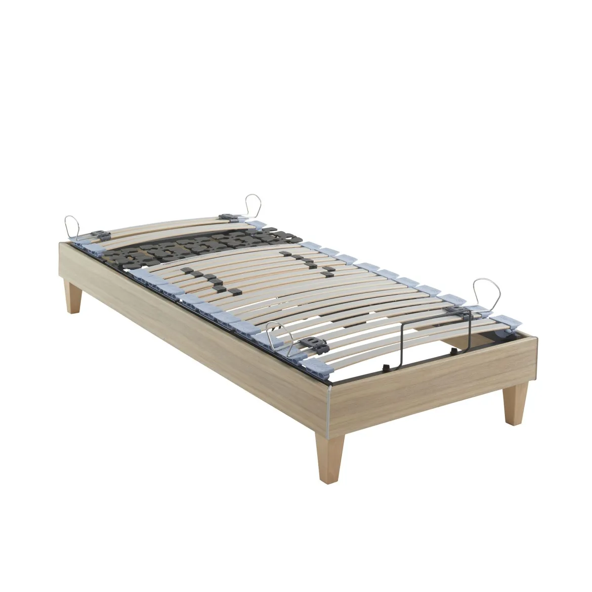 Ensemble matelas relaxation 100% latex, sommier TPR, pieds Crépuscule 500 - SOMEO