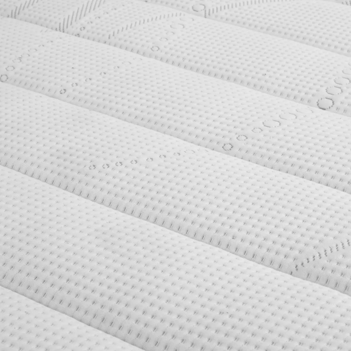 Ensemble matelas relaxation 100% latex, sommier TPR, pieds Crépuscule 500 - SOMEO