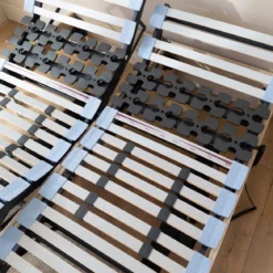 Ensemble matelas relaxation 100% latex, sommier TPR, pieds Crépuscule 500 - SOMEO