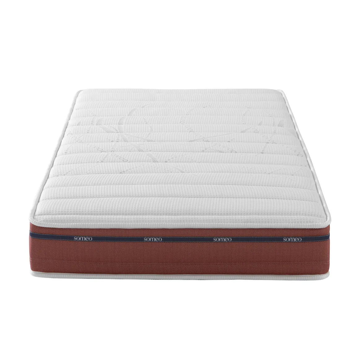Ensemble matelas relaxation 100% latex, sommier TPR, pieds Crépuscule 500 - SOMEO