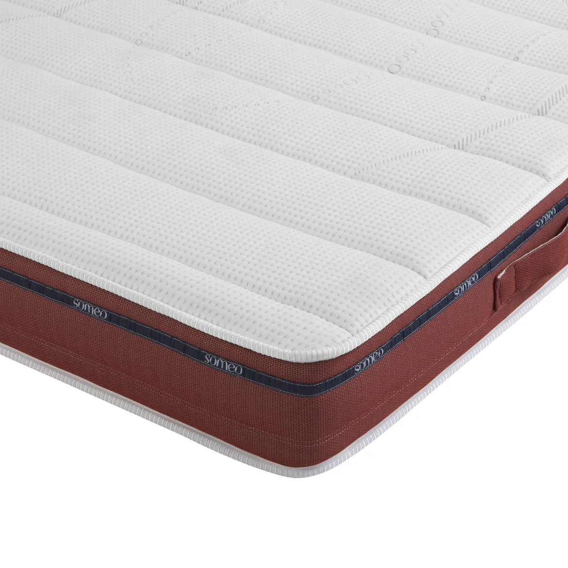 Ensemble matelas relaxation 100% latex, sommier TPR, pieds Crépuscule 500 - SOMEO