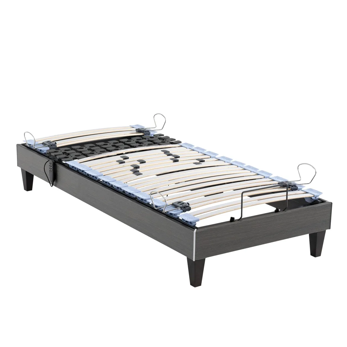 Ensemble matelas relaxation 100% latex, sommier TPR, pieds Crépuscule 500 - SOMEO