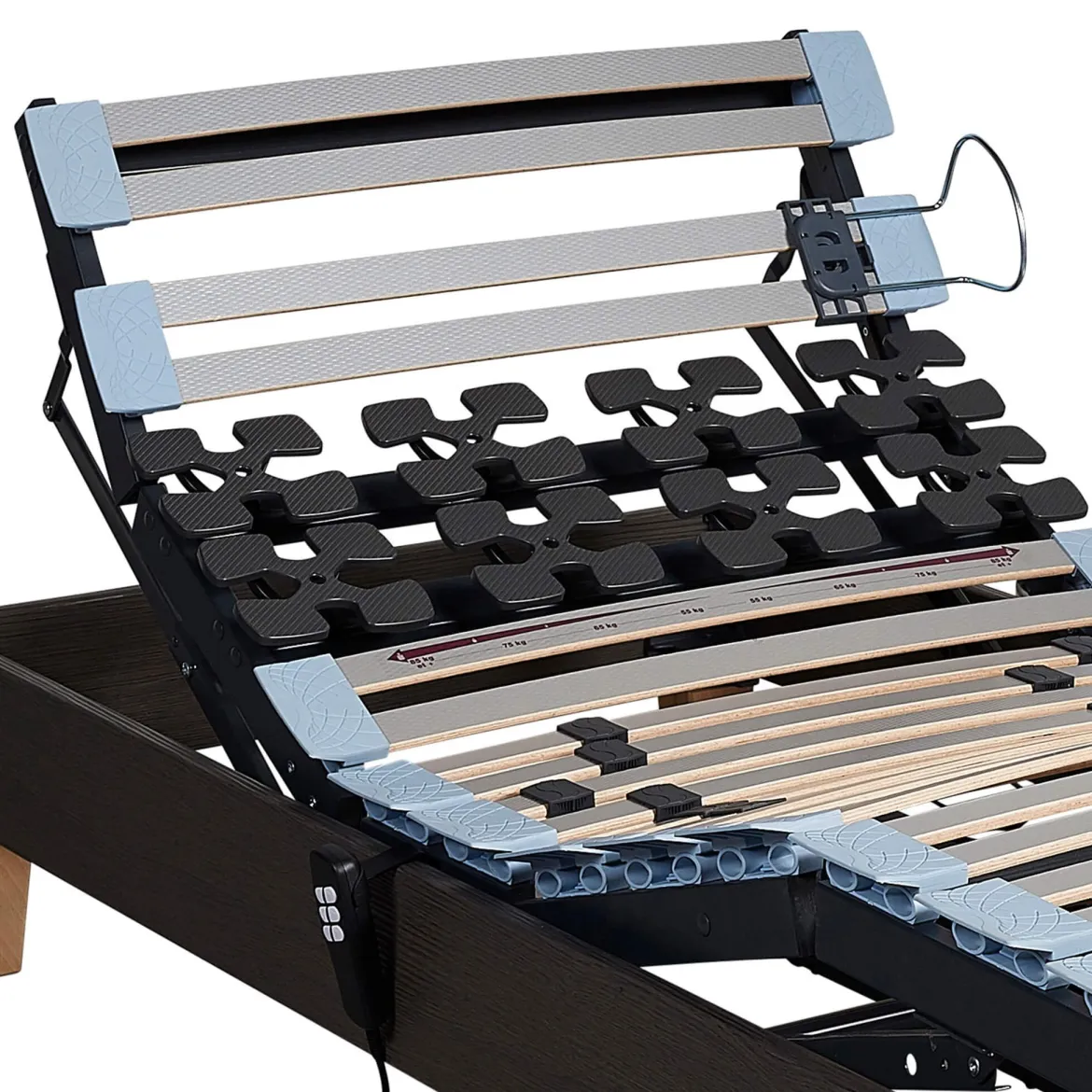Ensemble matelas relaxation 100% latex, sommier TPR, pieds Crépuscule 600 - SOMEO