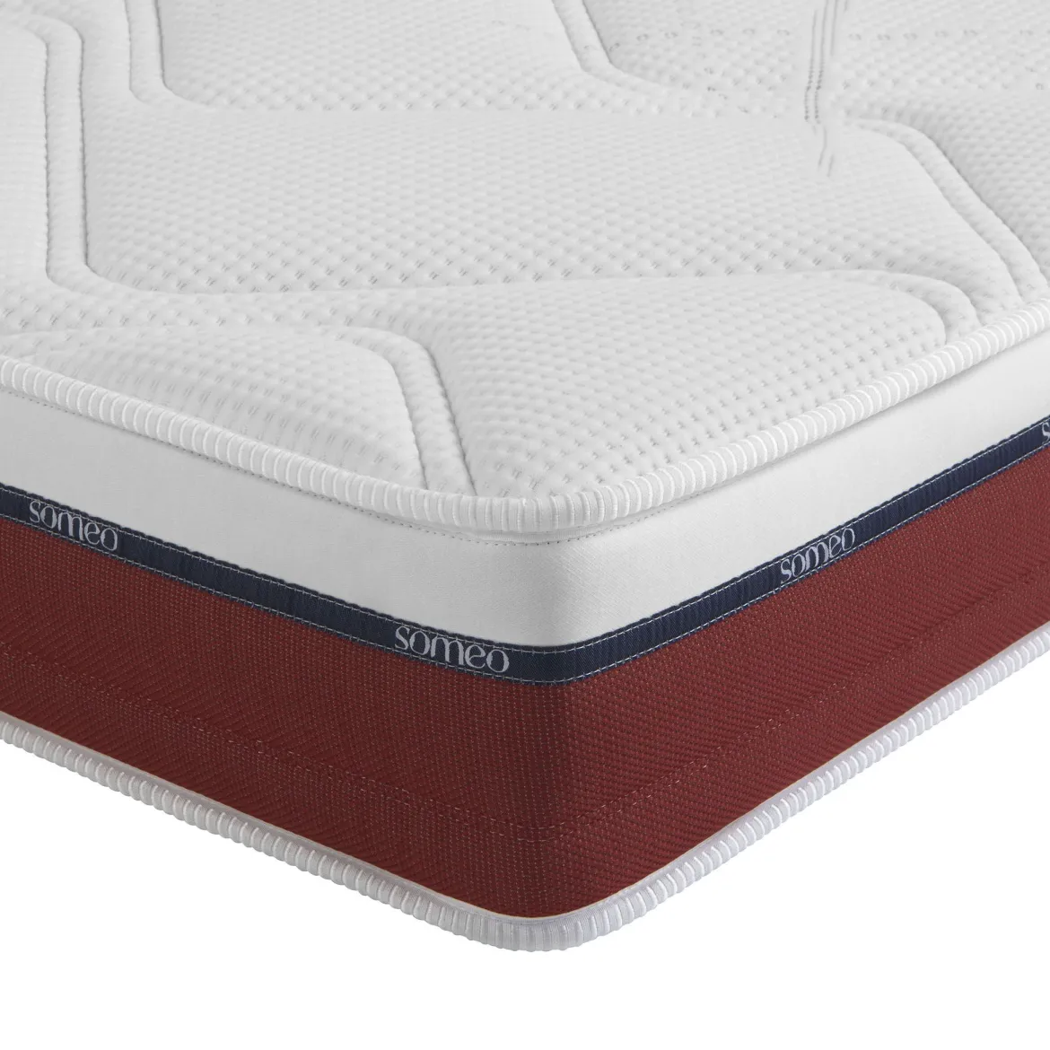 Ensemble matelas relaxation 100% latex, sommier TPR, pieds Crépuscule 600 - SOMEO