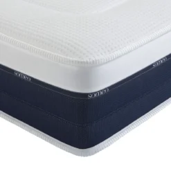 Ensemble matelas ressorts et mémoire de forme, sommier, pieds et tête de lit Rêve 600 - SOMEO
