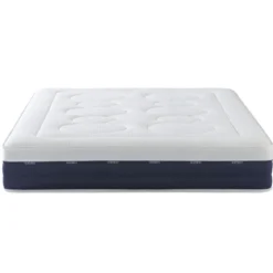 Ensemble matelas ressorts et mémoire de forme, sommier, pieds, couette et oreiller Rêve 600 - SOMEO
