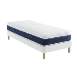 Ensemble matelas ressorts et mémoire de forme, sommier Constellation et pieds Rêve 600 - SOMEO