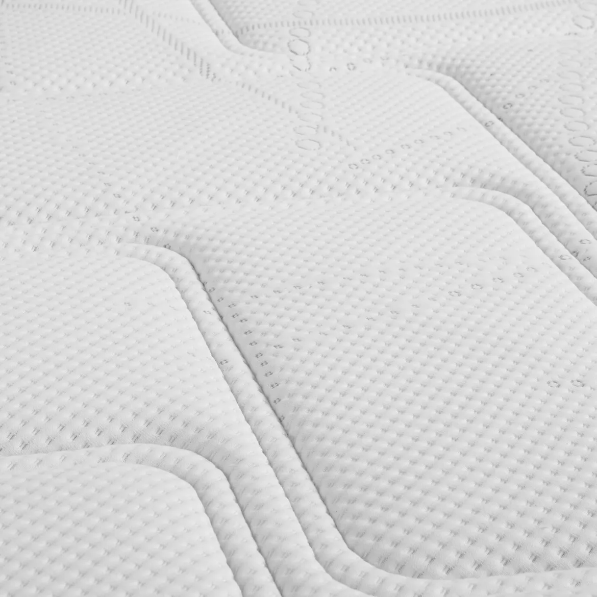 Ensemble matelas ressorts et mémoire de forme, sommier, pieds, couette et oreiller Rêve 500 - SOMEO