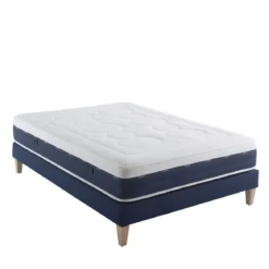 Ensemble matelas ressorts et mémoire de forme, sommier et pieds Rêve 600 - SOMEO
