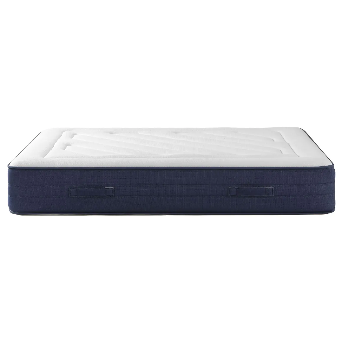 Ensemble matelas ressorts, latex et mémoire de forme, sommier, pieds, tête de lit, couette et oreiller Rêve 700 - SOMEO