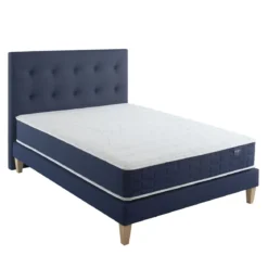 Ensemble matelas ressorts, sommier, pieds et tête de lit Rêve 400 - SOMEO