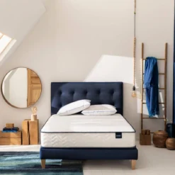 Ensemble matelas ressorts, sommier, pieds, couette et oreiller Rêve 300 - SOMEO