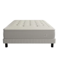 Ensemble matelas sommier pieds Simmons 651 ressorts ensachés + mousse mémoire de forme SW6