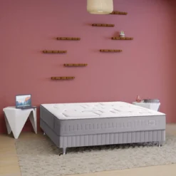 Ensemble matelas sommier pieds Simmons 580 ressorts ensachés SW3